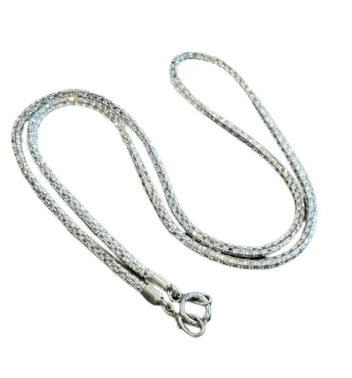 Luxury Baguette Rhinestone Crossbody Phone Lanyard 116 cm with 2 Clips - Silver gallery image 16