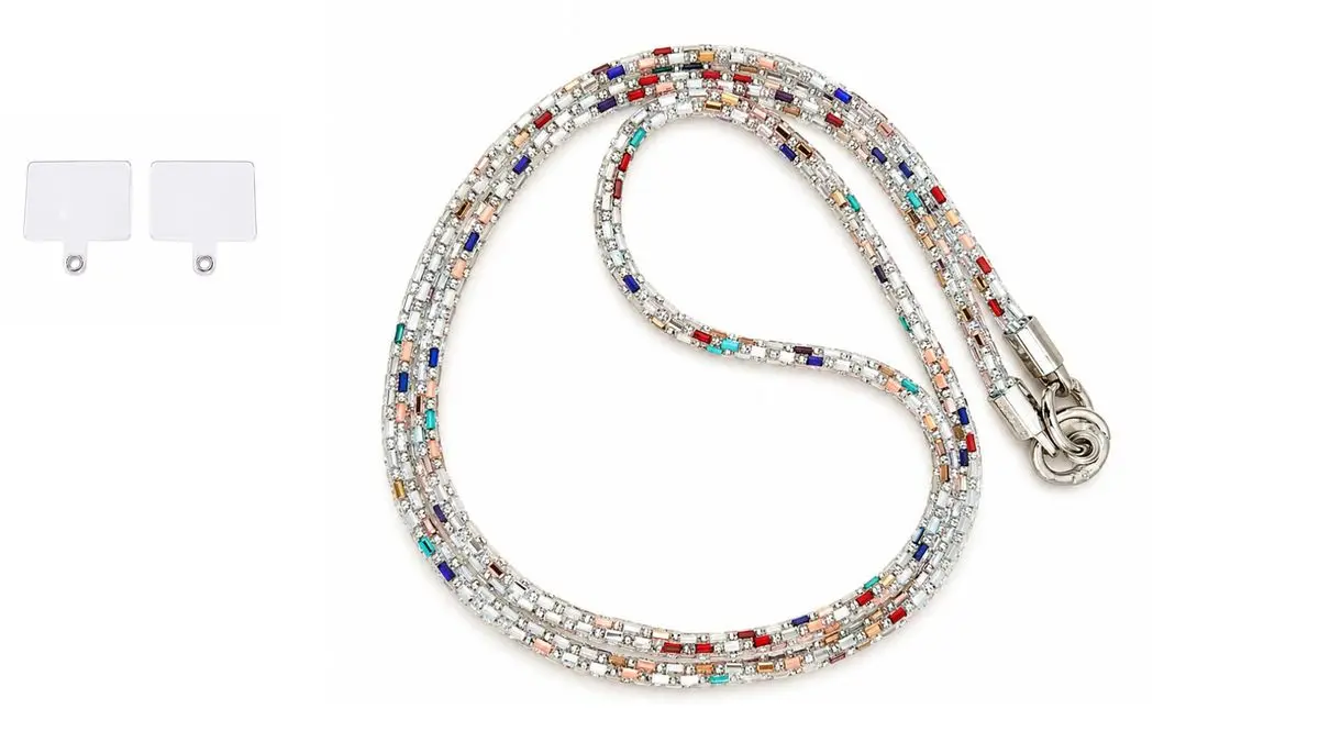 Luxury Crystal Rhinestone Phone Lanyard & Keychain Strap with 2 Adapters gallery image 1