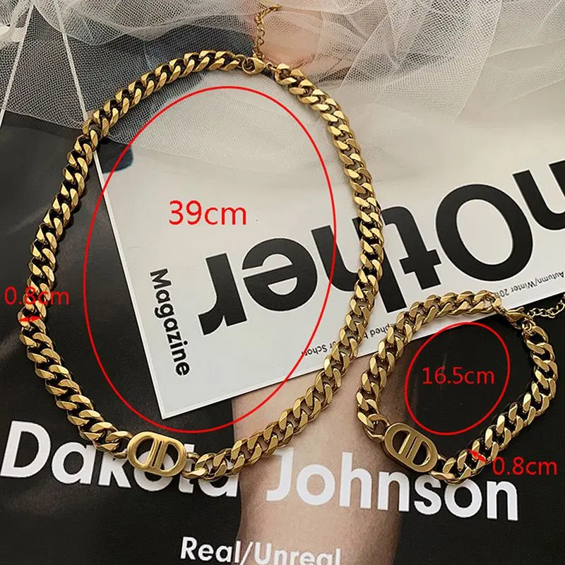 Luxury Gold Cuban Link Necklace & Bracelet Matching Jewelry Set gallery image 4