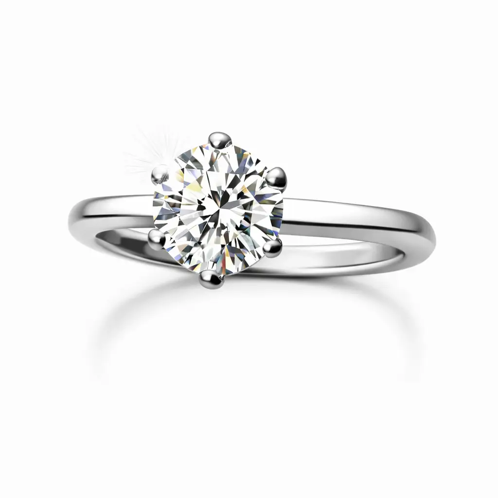 1 Carat Radiant Geometry Adjustable Rhinestone Ring gallery image 2