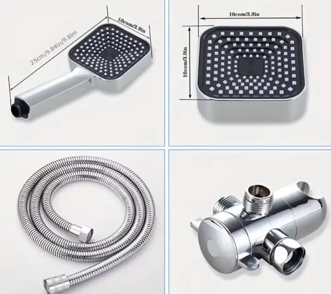 Premium Rainfall Shower System with High Pressure Hand Shower gallery image 3