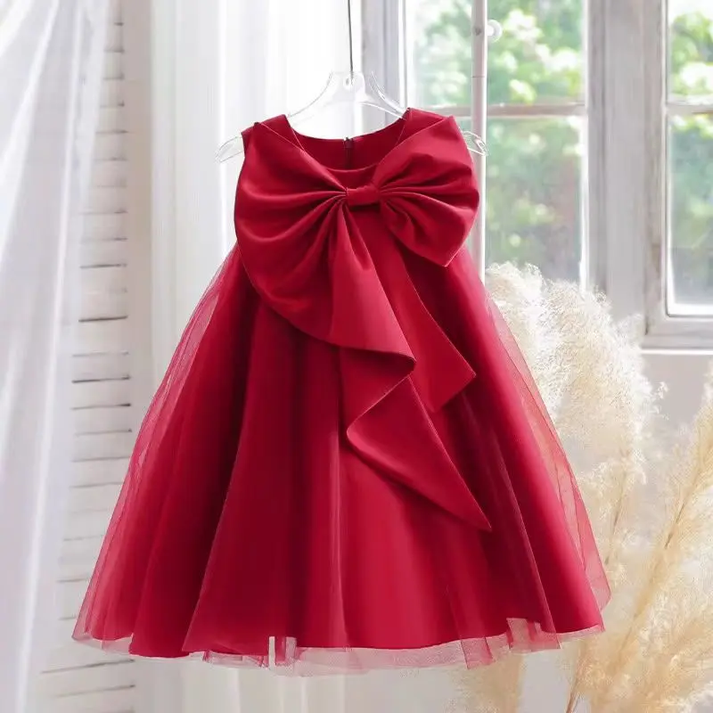 Luxury Satin Princess Tutu Dress for Girls Party & Special Occasions - Cream White  gallery image 10