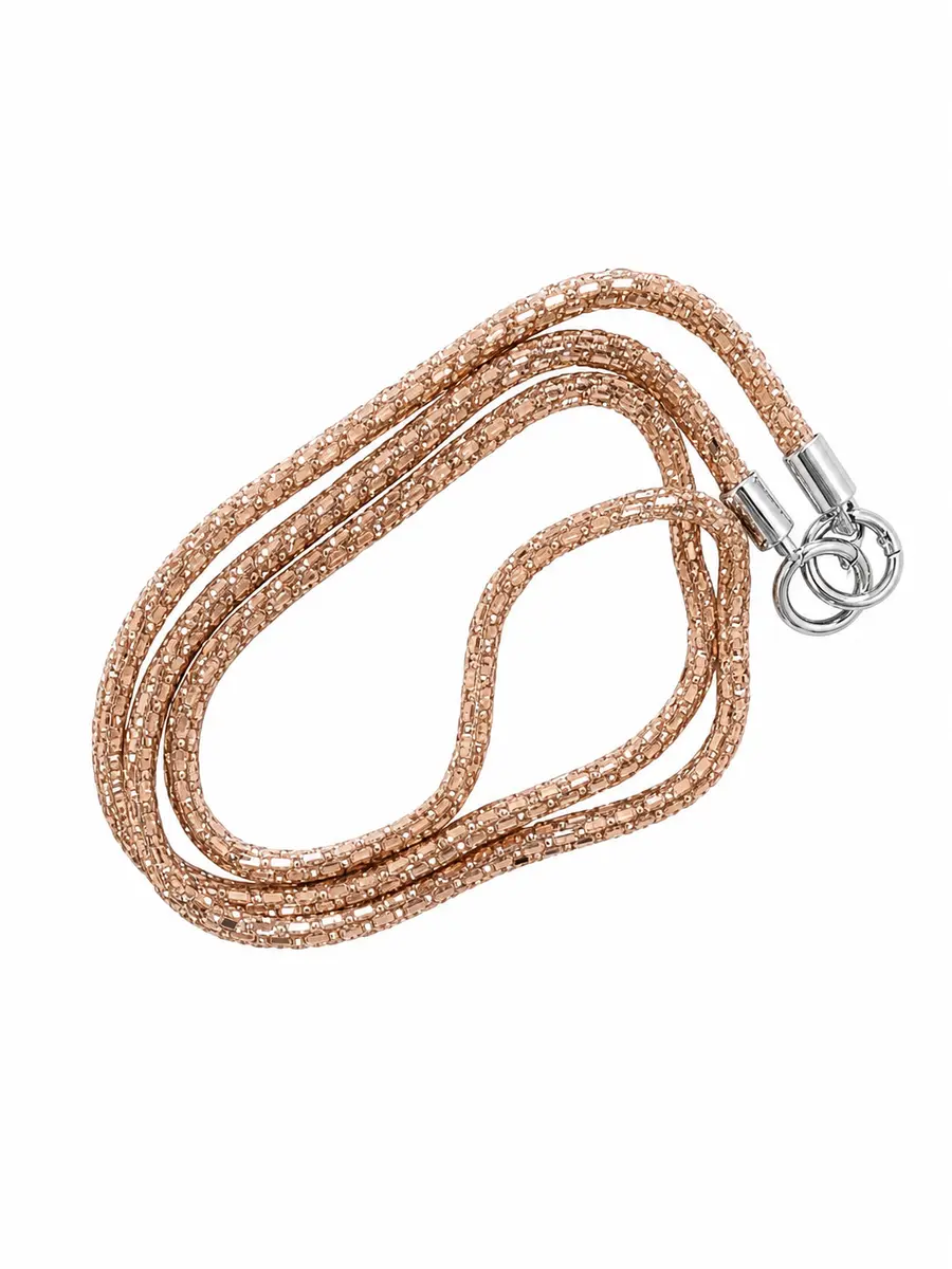 Luxury Baguette Rhinestone Crossbody Phone Lanyard 116 cm with 2 Clips - Silver gallery image 11