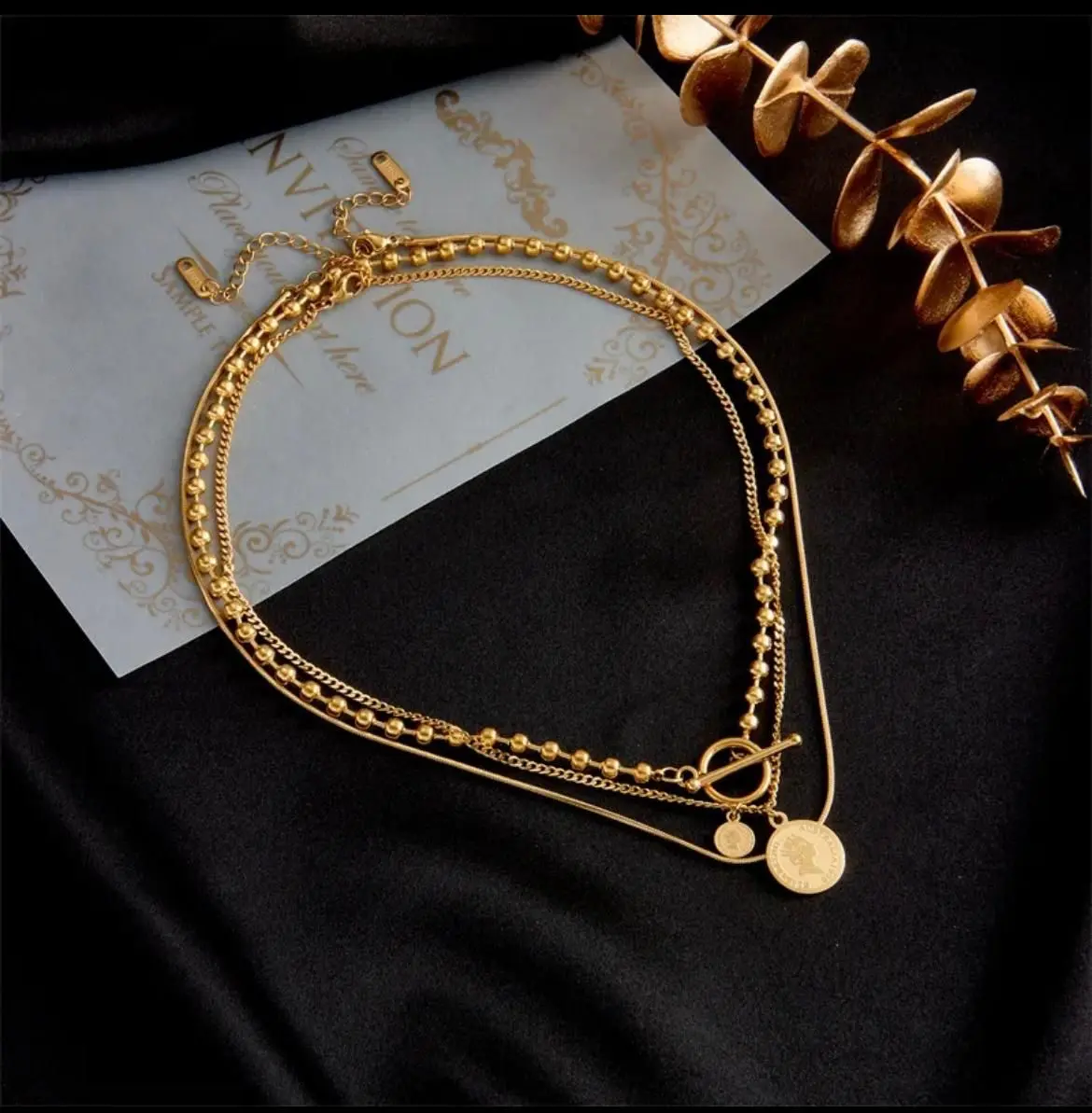 Women's 304 Stainless Steel Necklace - 18K Gold-Plated gallery image 3