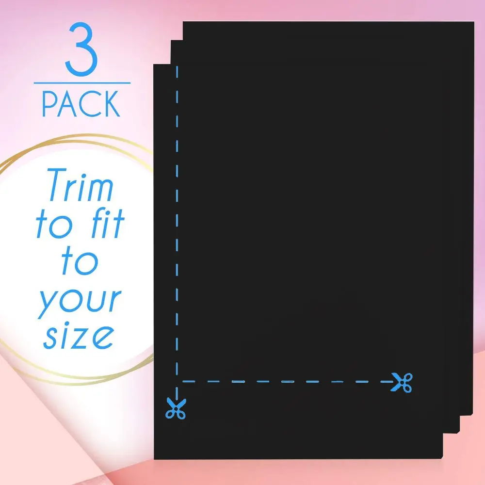 Polyurethane Reusable Lipo Foam Sheets Post-Surgery Body Support - 3 Pack - Black gallery image 5