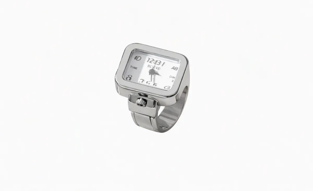 Elegant Adjustable Ring Watch for Women - Stylish Fashion Jewelry Timepiece gallery image 1
