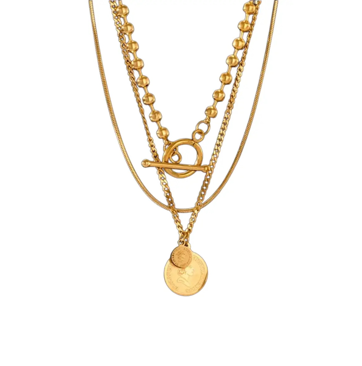 Women's 304 Stainless Steel Necklace - 18K Gold-Plated gallery image 1