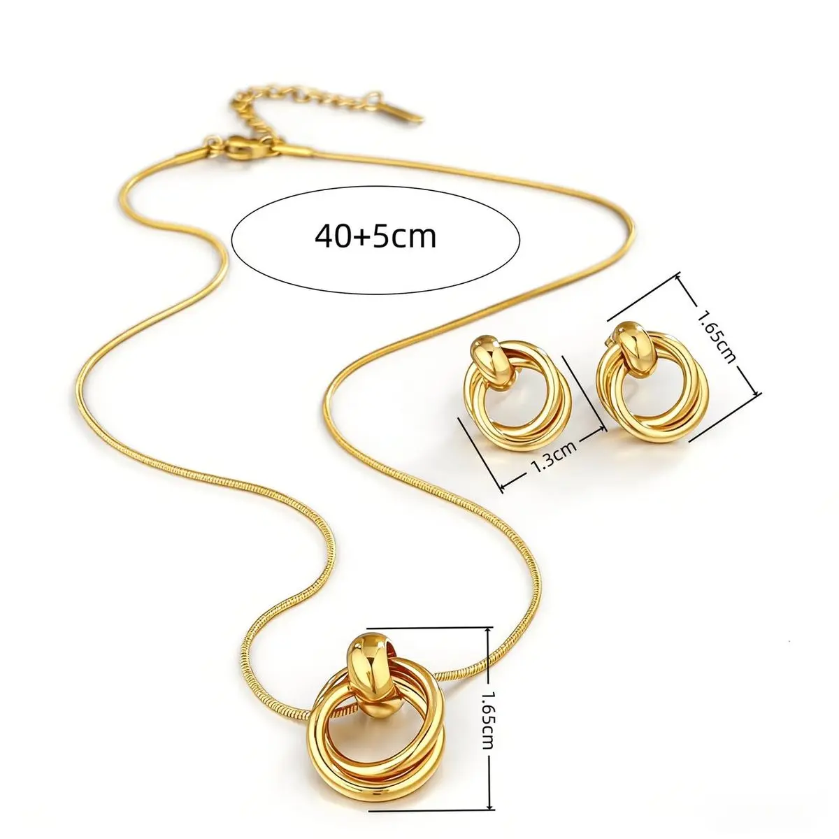 18K Gold Plated Irregular Snake Chain Necklace for Women in Stainless Steel - Silver gallery image 3