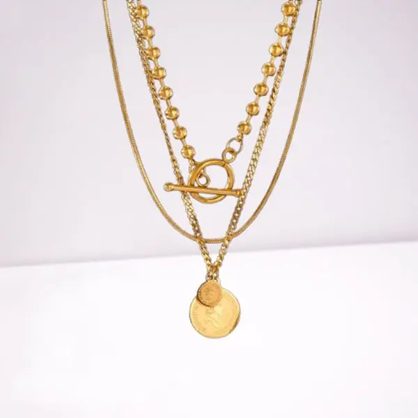 Women's 304 Stainless Steel Necklace - 18K Gold-Plated gallery image 5
