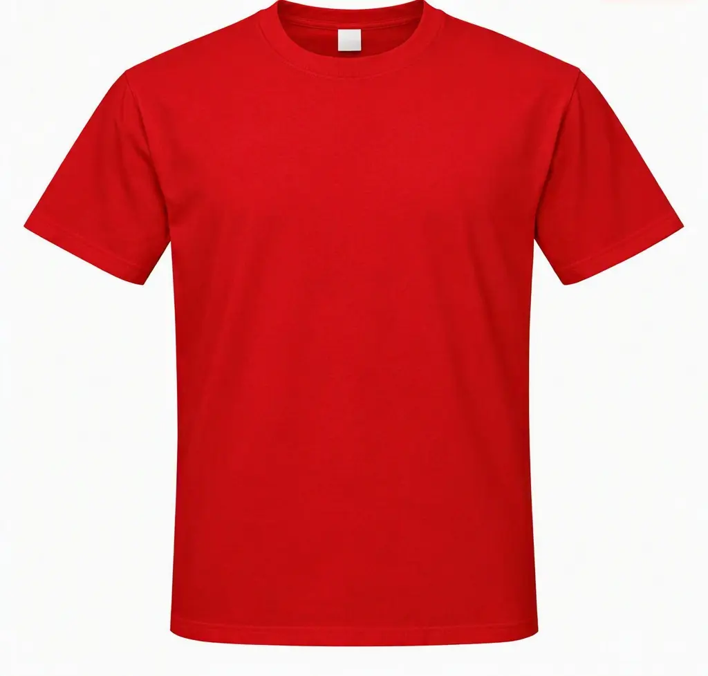 Premium Heavyweight 100% Cotton T-Shirt - Classic Regular Fit - Red - M