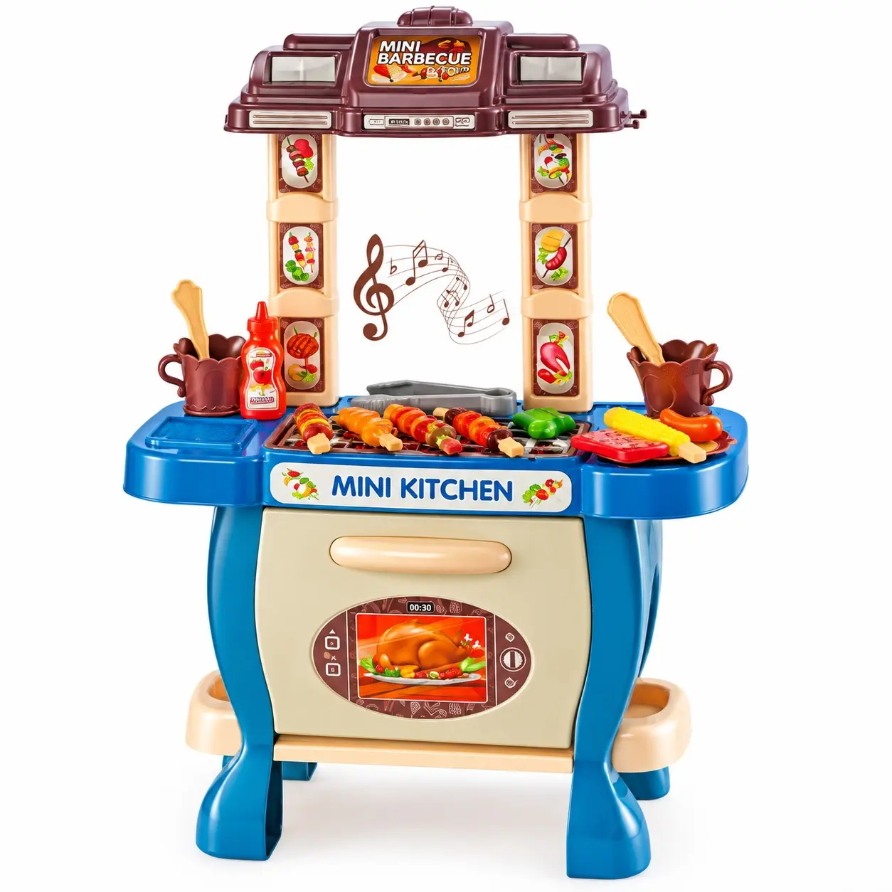 Mini Kitchen Barbecue Playset - Fun Cooking Adventure for Kids