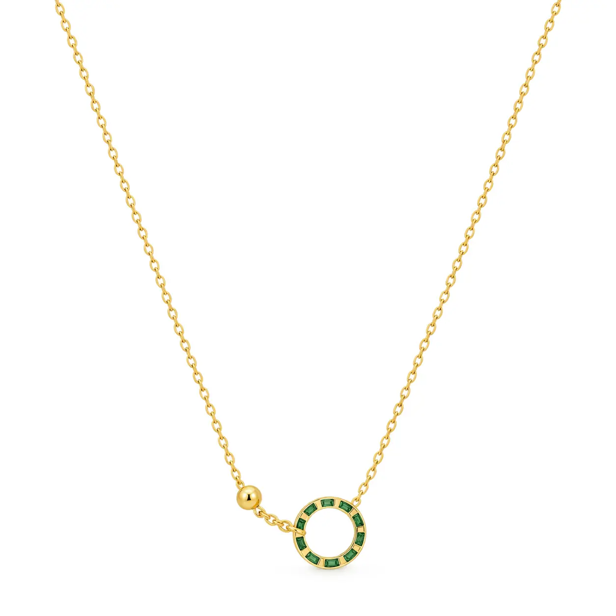 Women's Titanium Steel Necklace with Electroplated Ball Chain and Titanium