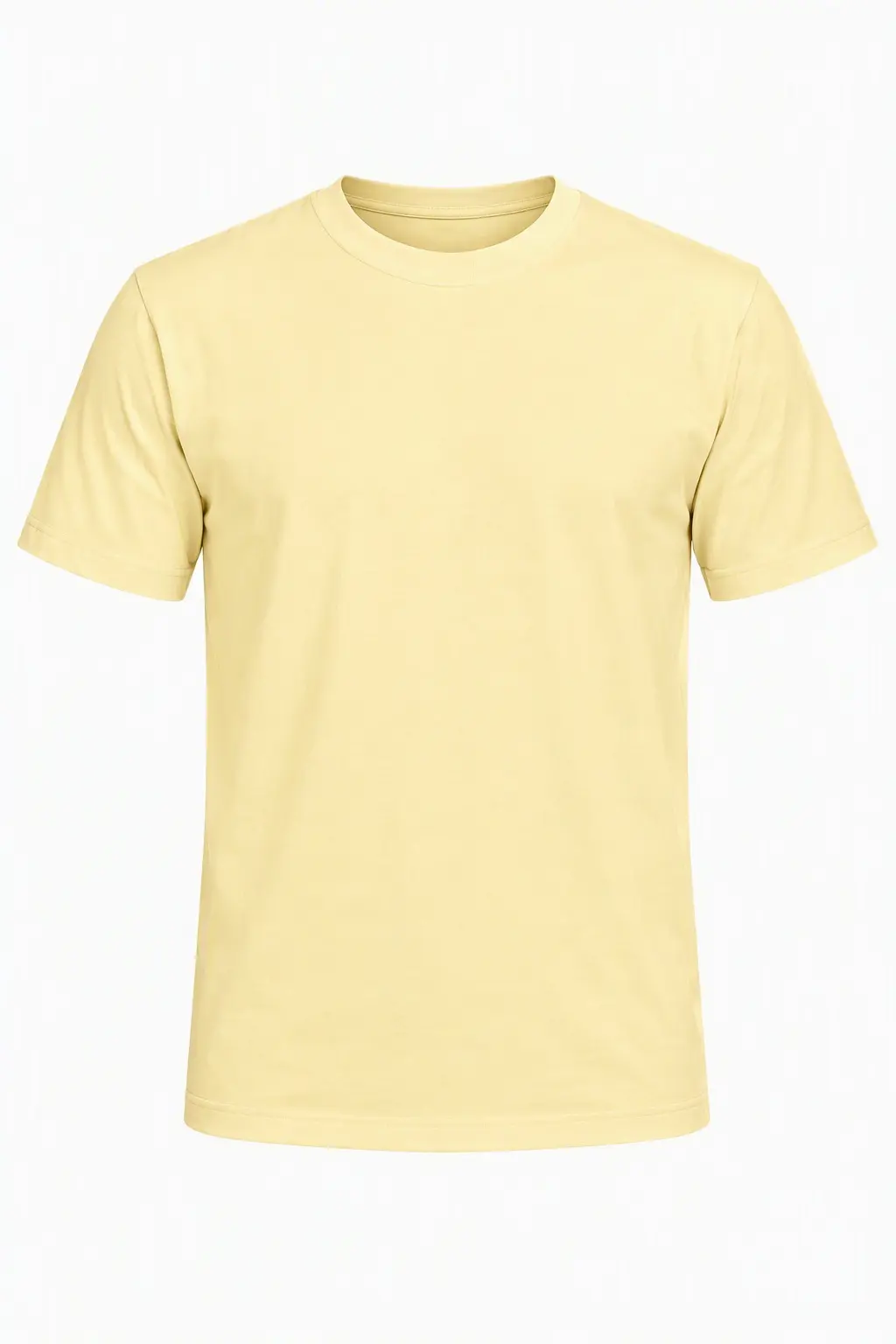 Premium Heavyweight 100% Cotton T-Shirt - Classic Regular Fit - Light Cream White - S