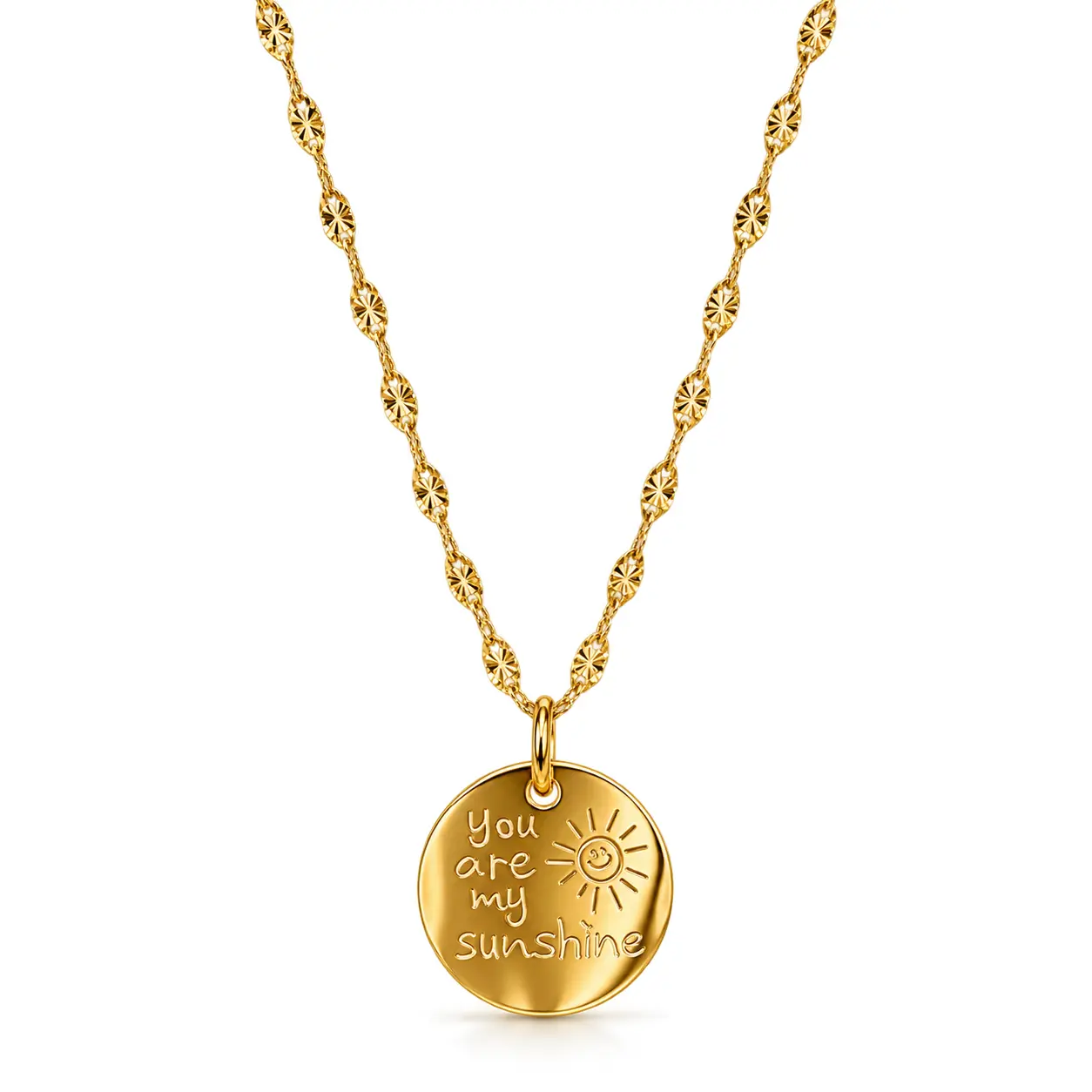 Three-dimensional Pendant Necklace Unisex 304 Stainless Steel 18K Gold PVD