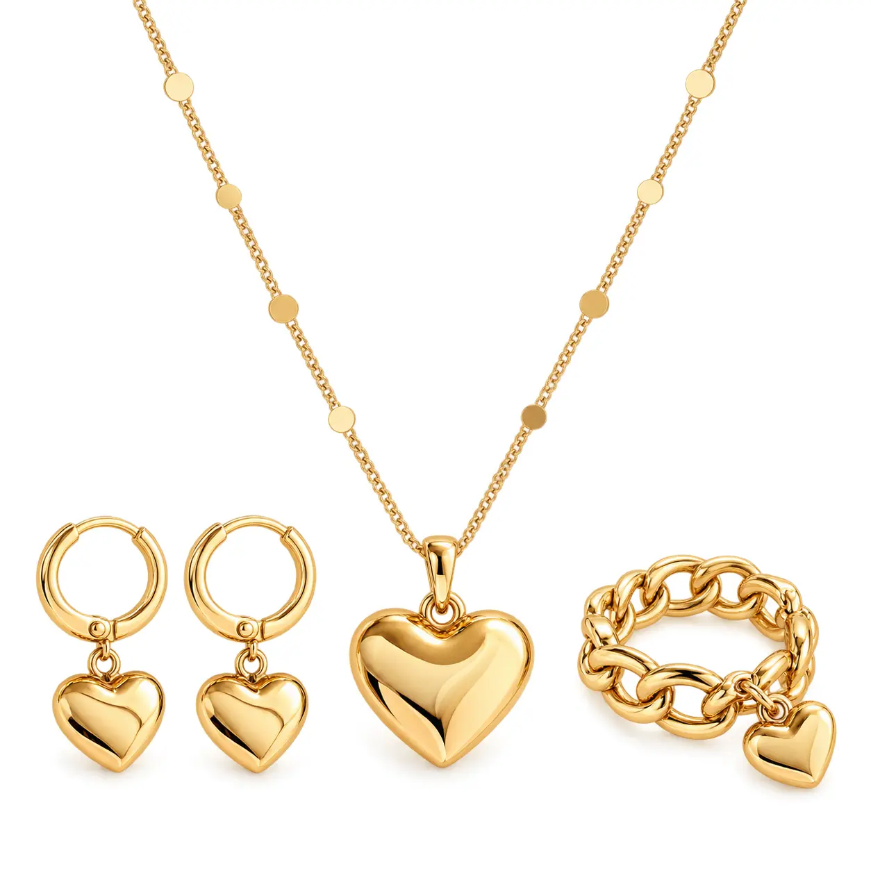 Necklace, Bracelet and Earrings Set for Women