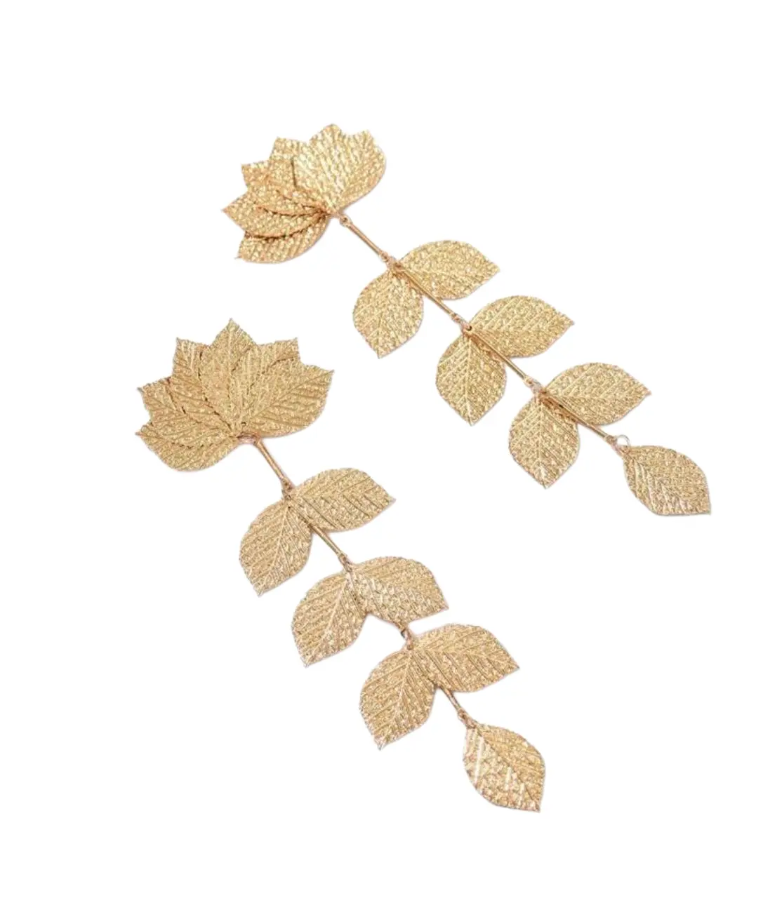 Elegant Leaf Tassel Earrings - Lightweight and Chic for Spring/Summer