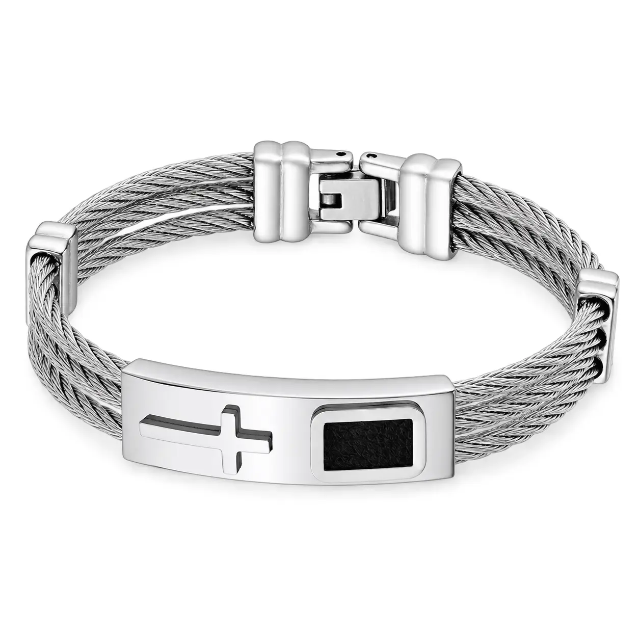 Geometric Bangle in 304 Stainless Steel with 18K Real Gold Plated PVD