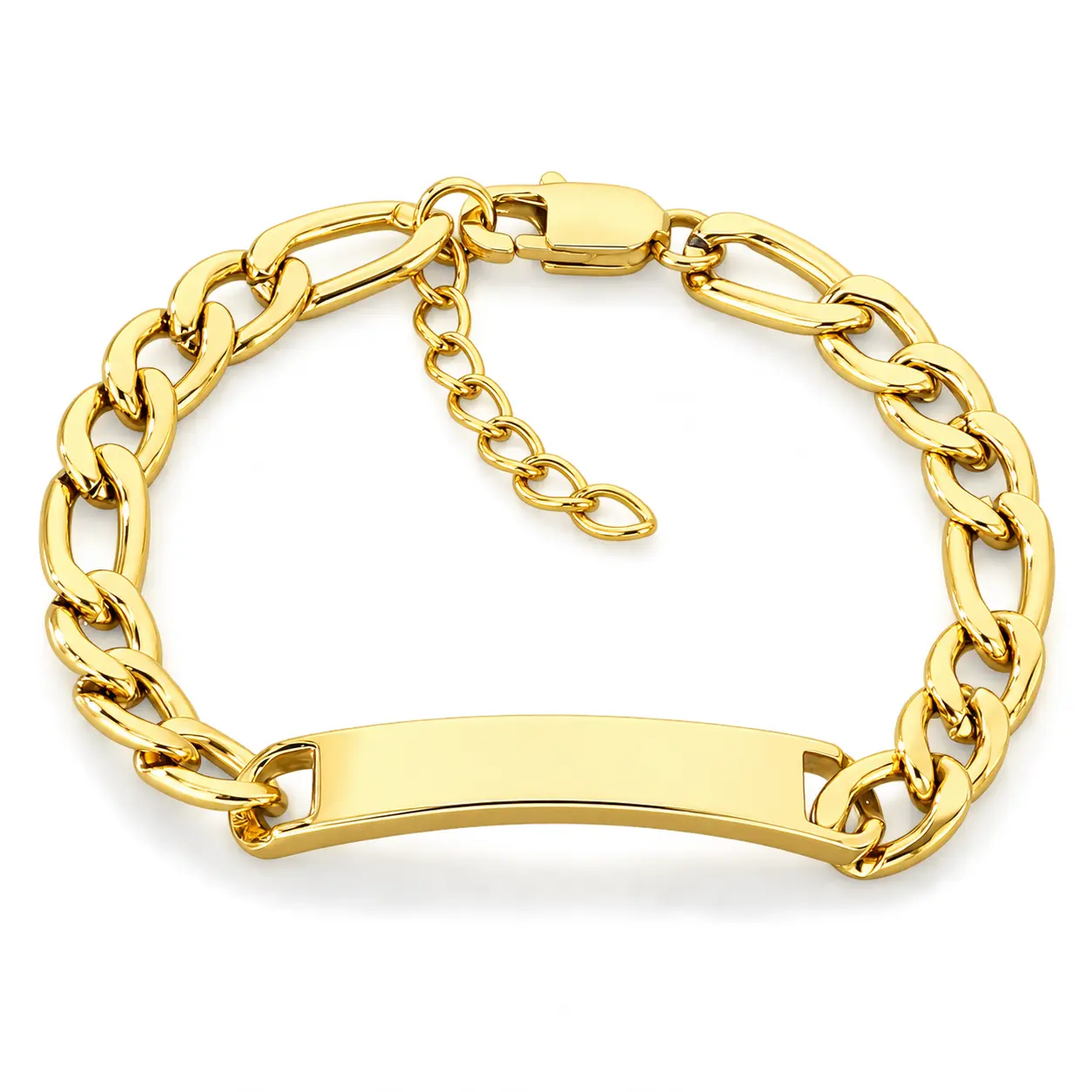 ID Chain Bracelet for Men - Stainless Steel - Gold