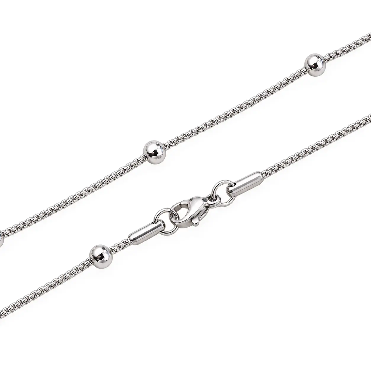 Round DIY Jewelry Accessories Chain in Steel Color, Handmade Design with