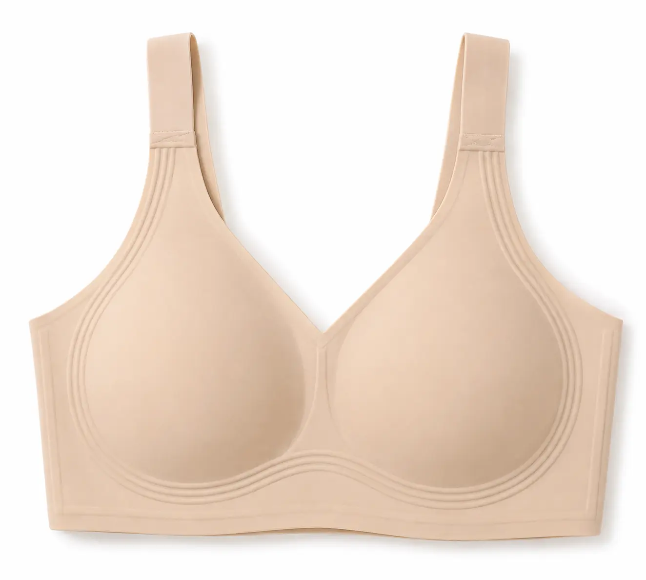 Seamless Push-Up Bra for Women - Wire-Free Full Support Comfort Bra - Skin color