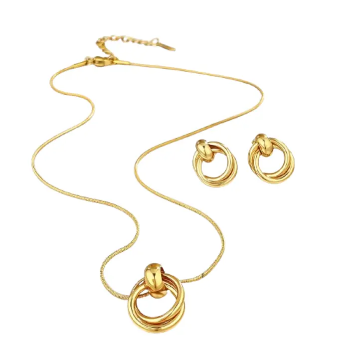 18K Gold Plated Irregular Snake Chain Necklace for Women in Stainless Steel - Gold