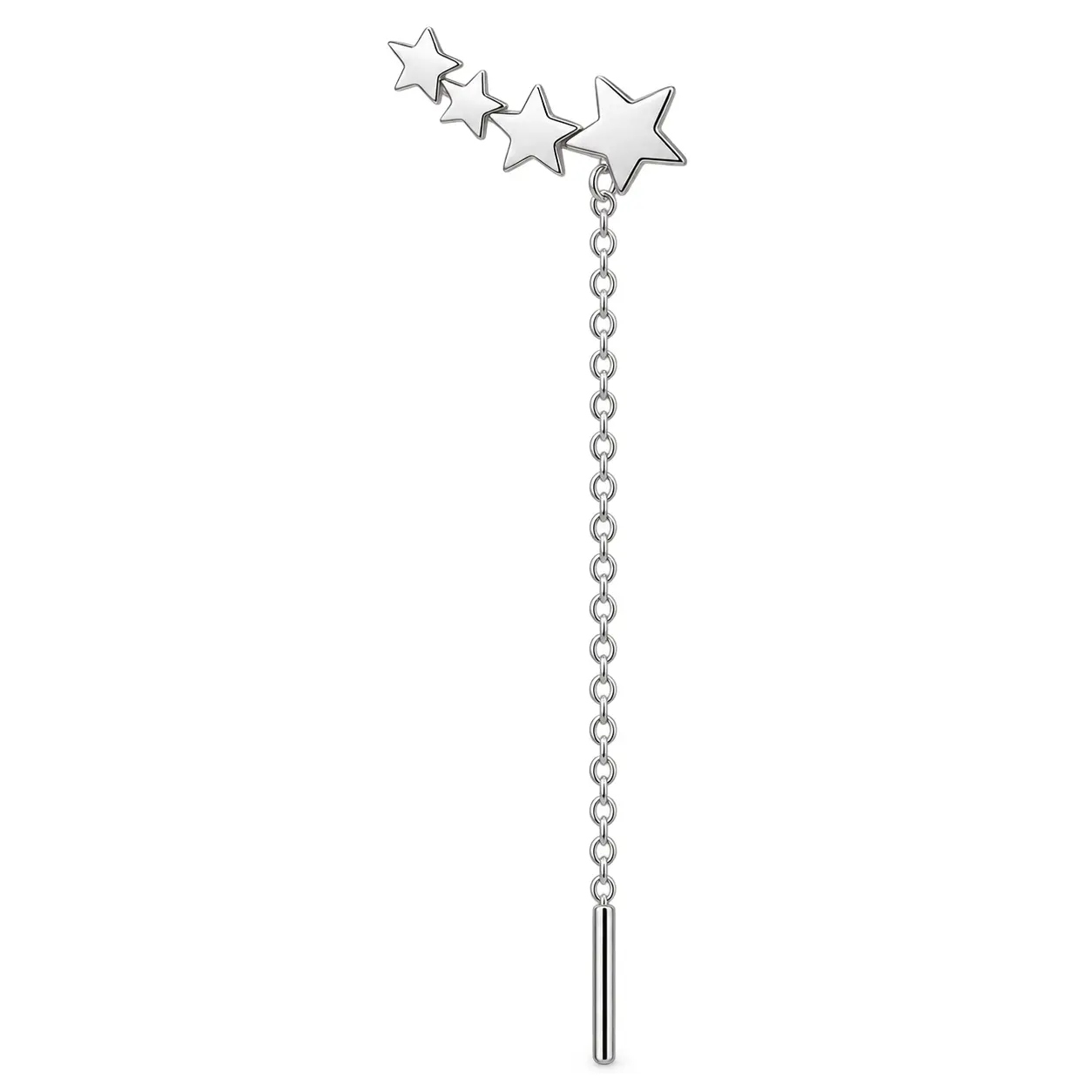 Pentagram Electroplated Stud Earrings for Women in SUS316 Stainless Steel