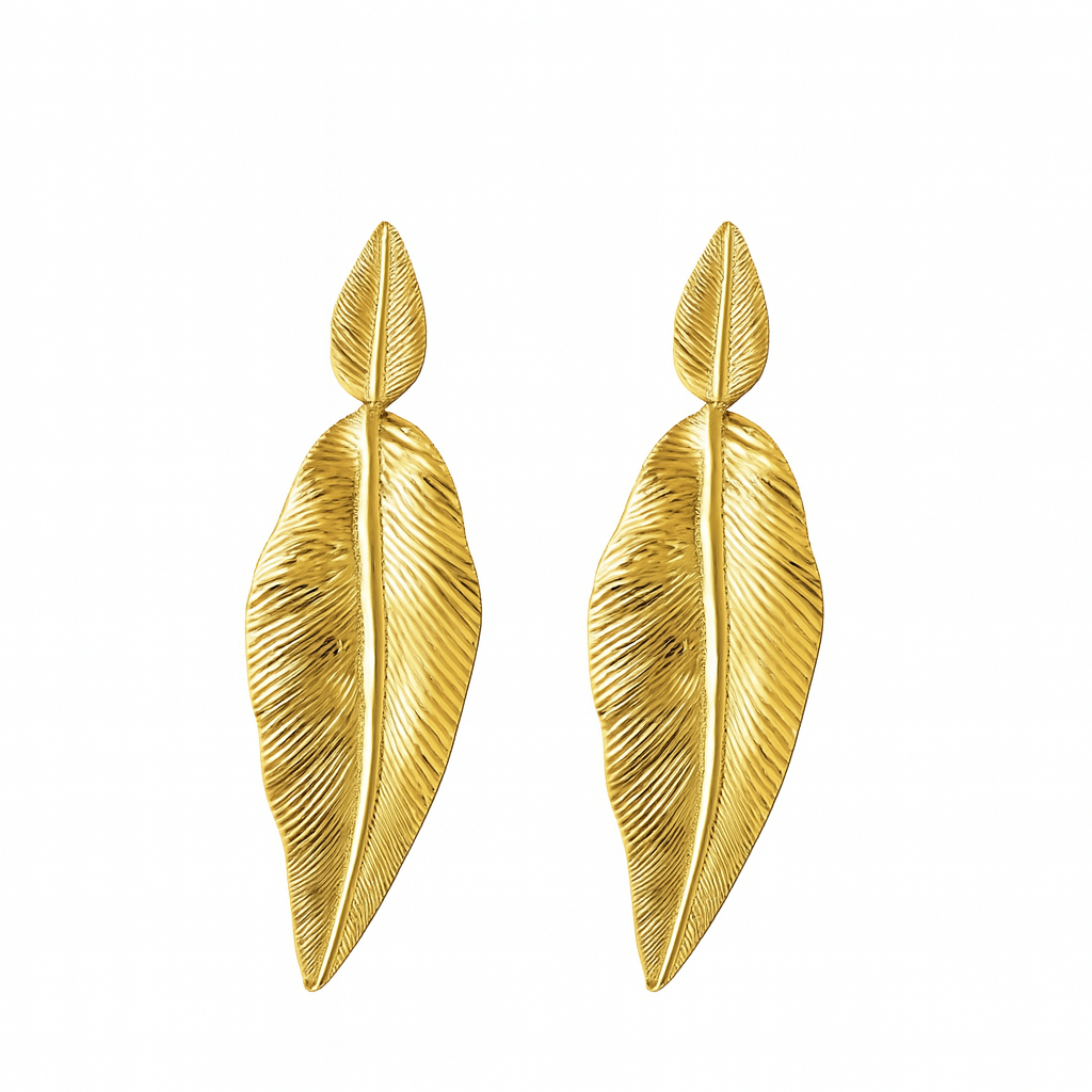 18K Gold-Plated Stainless Steel Drop & Dangle Earrings - Elegant Statement